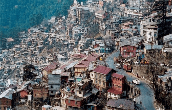 Beautiful view of houses in Shimla