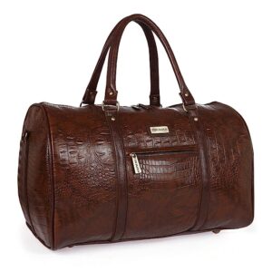 Top 10 duffle bag brands in India Fur Jaden Brown Textured Duffle Bag